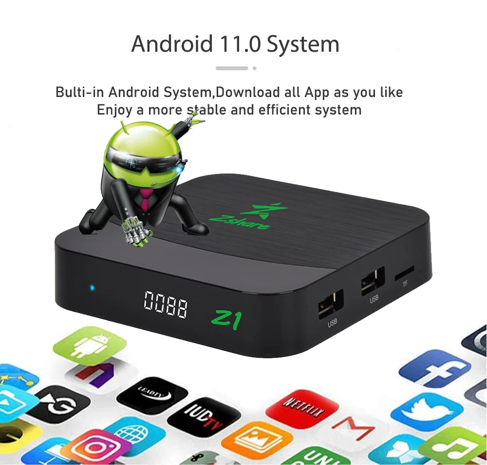 CODIFICADOR TV BOX android 11 2.4GHZ zshare