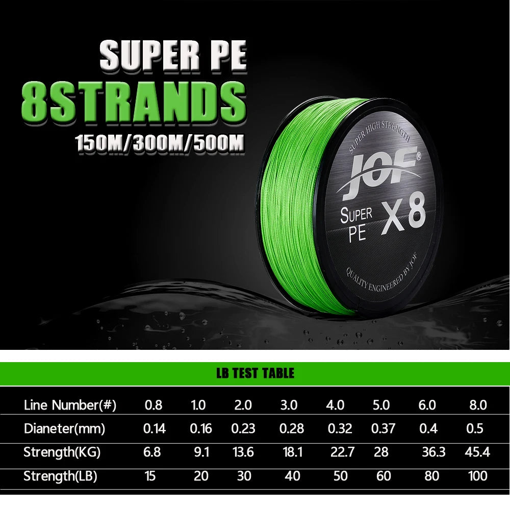 MULTIFILAMENTO JOF 150M-500M 8 Strand Braided Outdoor Fishing Line Sea Fishing