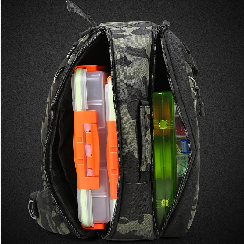 mochila Fishing Tackle Storage Bag Waterproof Fishing Sling Backpack Multifunctional Fishing Gear Bag Fishing Accessories Organizer