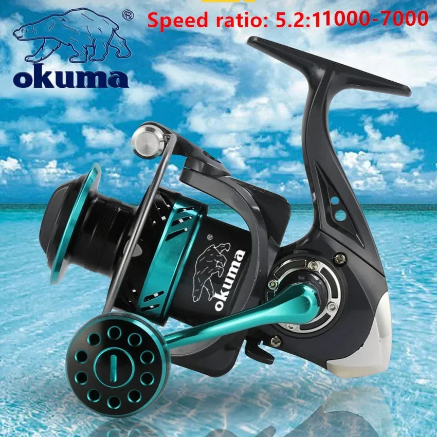 CARRETE OKUMA Newest Spinning pesca Reel 1000-7000 Ultralight Max Drag 13BB 5.2:1