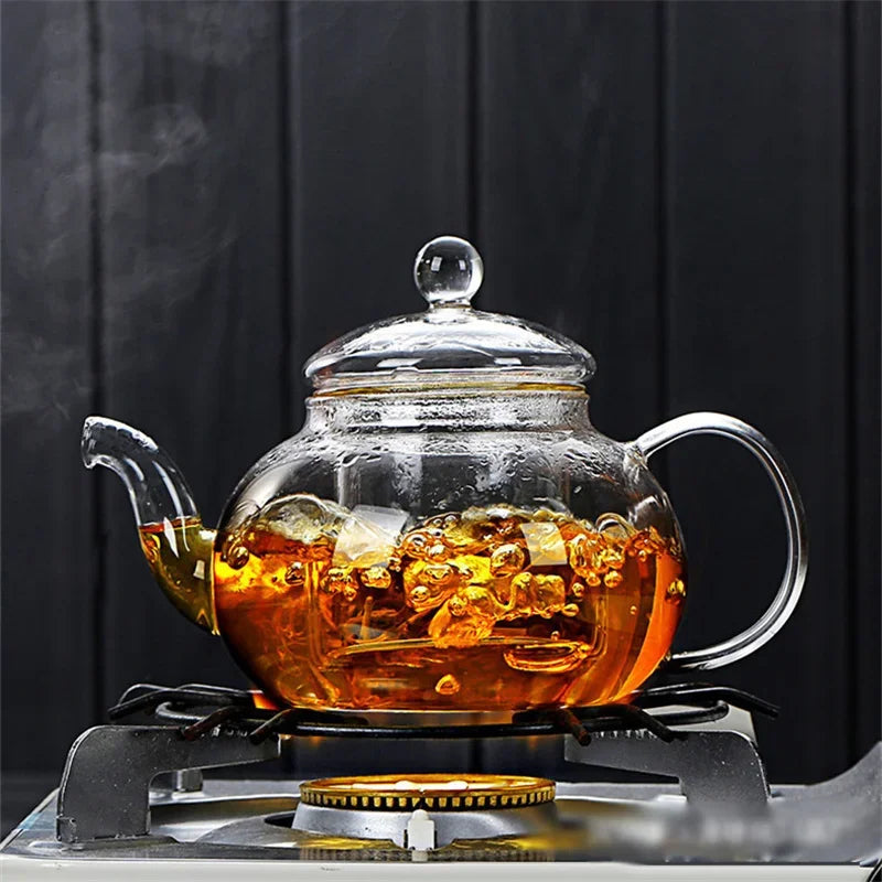 TETERA CON IINFUSOR 400ml/1000ml Filterable resistente al calor espeso Teapot High Borosilicate Glass Flower Tea Pot Heatable