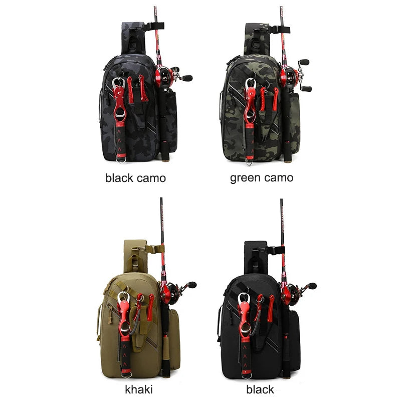 mochila Fishing Tackle Storage Bag Waterproof Fishing Sling Backpack Multifunctional Fishing Gear Bag Fishing Accessories Organizer