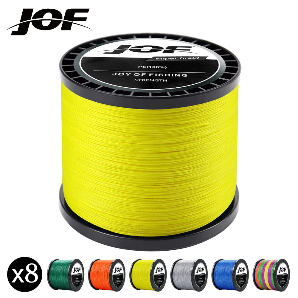 MULTIFILAMENTO JOF Línea de pesca desmilada 4 Strands 1000M 500M 300M 100M Línea de Multifilamento Carp Pesca 8-80LB PE Line Pesca Mar Braid Wire