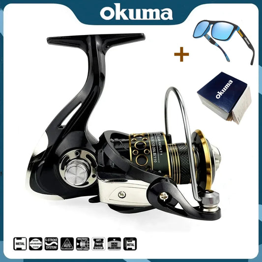 CARRETE Okuma alta calidad  15KG pesca deportiva Reel Gear 5.2:1