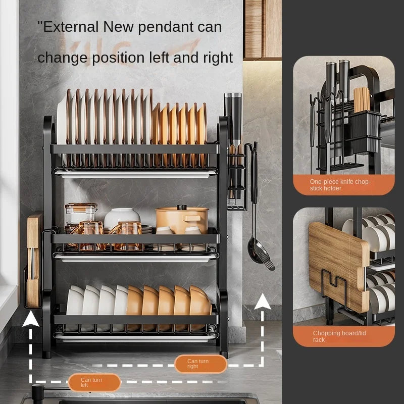 Rack multifuncional para lavaplatos Kitchen Dish Rack