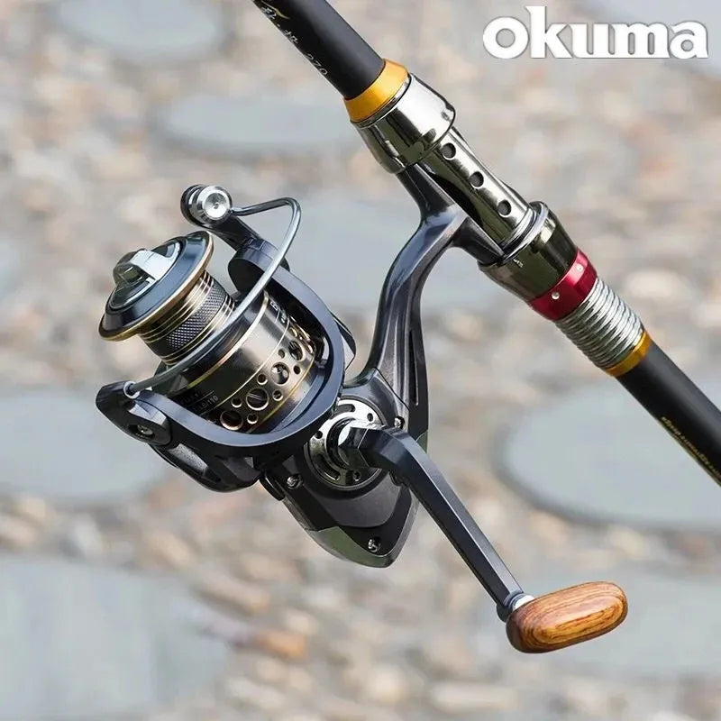 CARRETE Okuma alta calidad  15KG pesca deportiva Reel Gear 5.2:1