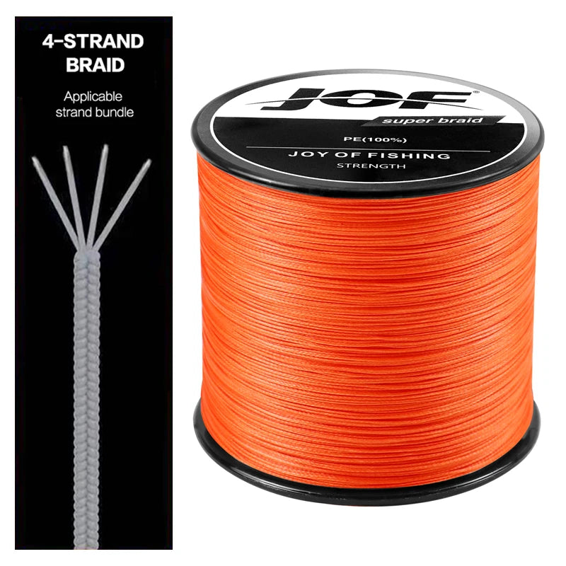 MULTIFILAMENTO JOF Línea de pesca desmilada 4 Strands 1000M 500M 300M 100M Línea de Multifilamento Carp Pesca 8-80LB PE Line Pesca Mar Braid Wire